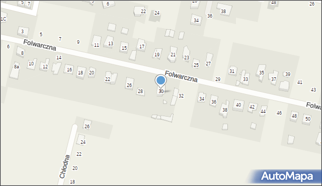 Paczkowo, Folwarczna, 30, mapa Paczkowo