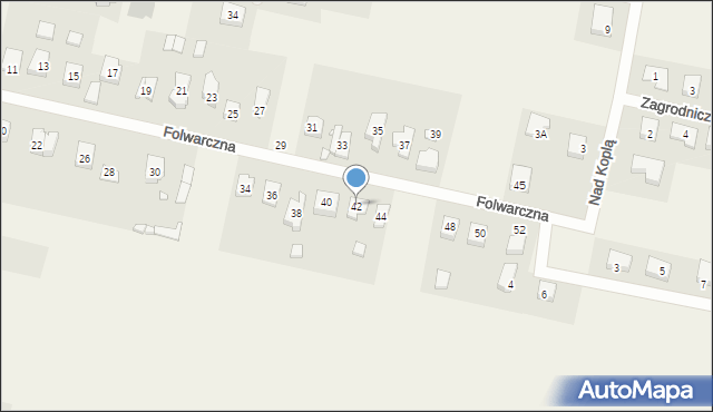 Paczkowo, Folwarczna, 42, mapa Paczkowo