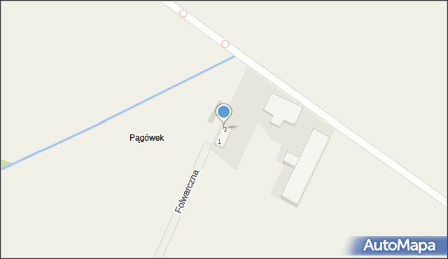 Pągów, Folwarczna, 3, mapa Pągów