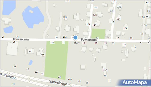 Piotrków Trybunalski, Folwarczna, 19A, mapa Piotrków Trybunalski