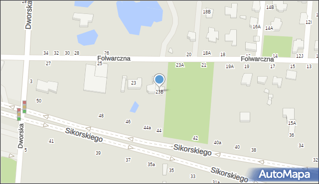 Piotrków Trybunalski, Folwarczna, 23B, mapa Piotrków Trybunalski