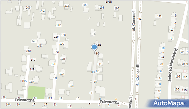 Piotrków Trybunalski, Folwarczna, 8H, mapa Piotrków Trybunalski