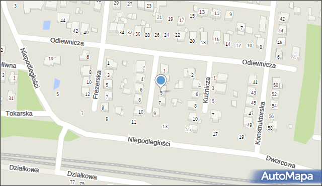 Poręba, Formierska, 5, mapa Poręba