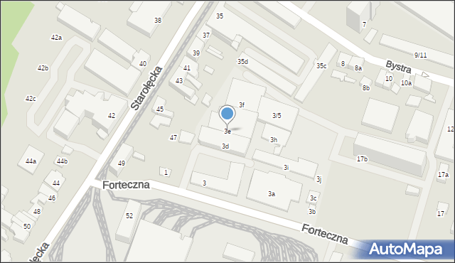 Poznań, Forteczna, 3e, mapa Poznania