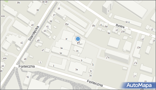 Poznań, Forteczna, 3g, mapa Poznania