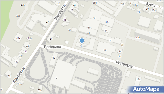 Poznań, Forteczna, 5, mapa Poznania