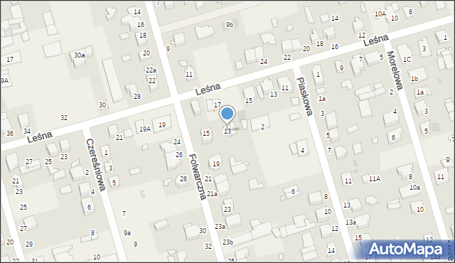 Przeźmierowo, Folwarczna, 13, mapa Przeźmierowo