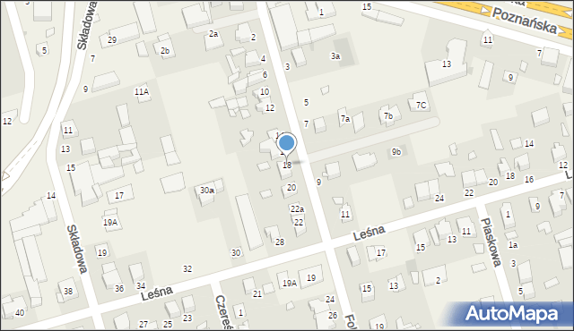 Przeźmierowo, Folwarczna, 18, mapa Przeźmierowo