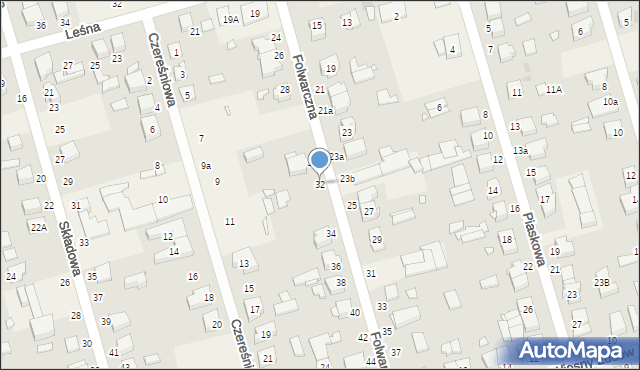 Przeźmierowo, Folwarczna, 32, mapa Przeźmierowo