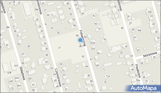 Przeźmierowo, Folwarczna, 60, mapa Przeźmierowo