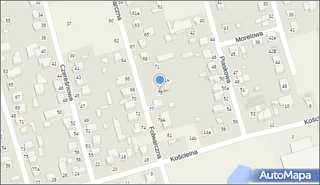 Przeźmierowo, Folwarczna, 75, mapa Przeźmierowo