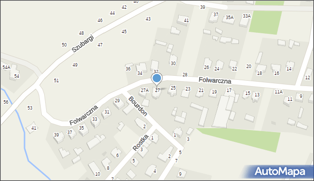 Pysznica, Folwarczna, 27, mapa Pysznica