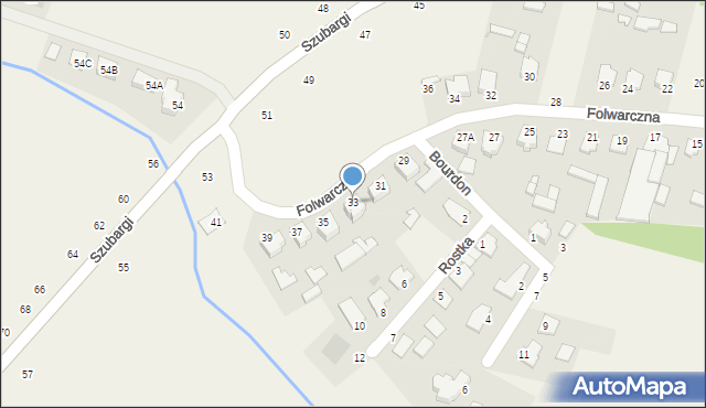 Pysznica, Folwarczna, 33, mapa Pysznica