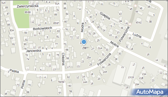 Radom, Folwarczna, 25B, mapa Radomia