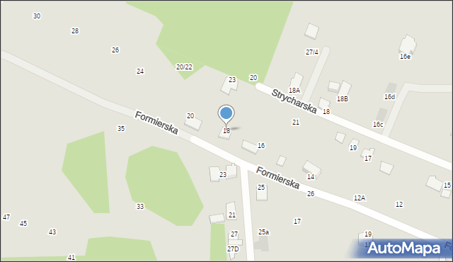 Radom, Formierska, 18, mapa Radomia