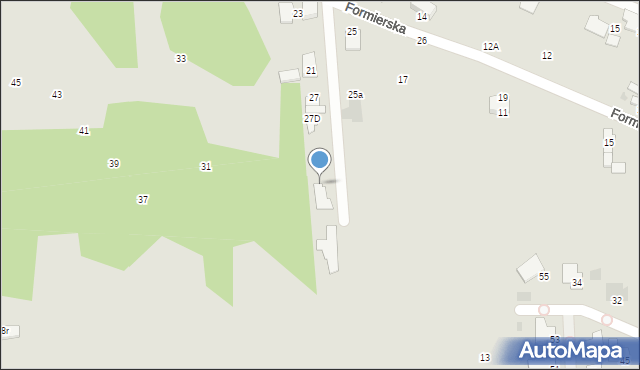 Radom, Formierska, 27f, mapa Radomia