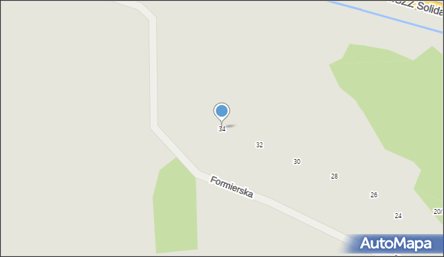 Radom, Formierska, 34, mapa Radomia