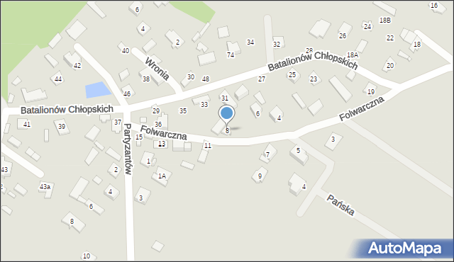 Radzymin, Folwarczna, 8, mapa Radzymin