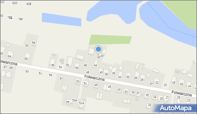 Rogóźno, Folwarczna, 42, mapa Rogóźno