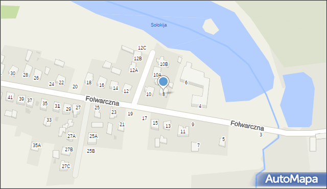 Rogóźno, Folwarczna, 8, mapa Rogóźno