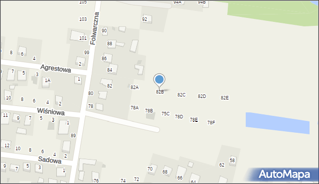 Rogóźno, Folwarczna, 82B, mapa Rogóźno