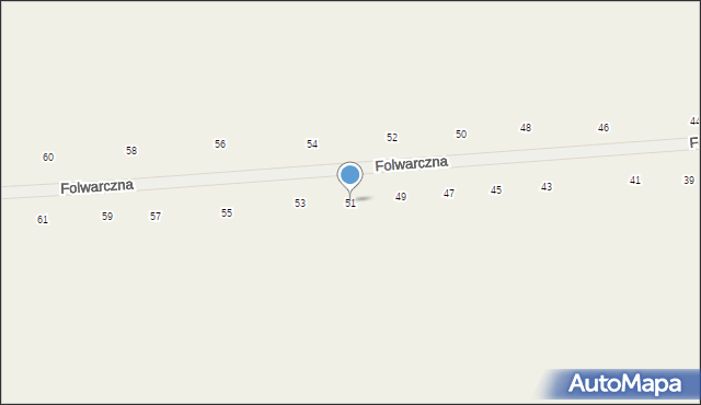 Różanka, Folwarczna, 51, mapa Różanka