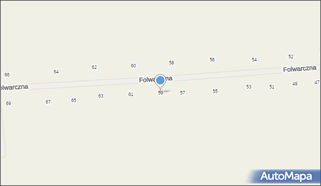 Różanka, Folwarczna, 59, mapa Różanka