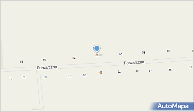 Różanka, Folwarczna, 62, mapa Różanka