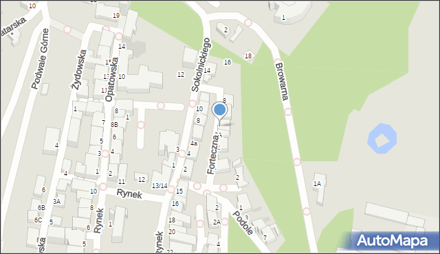 Sandomierz, Forteczna, 4/2, mapa Sandomierza