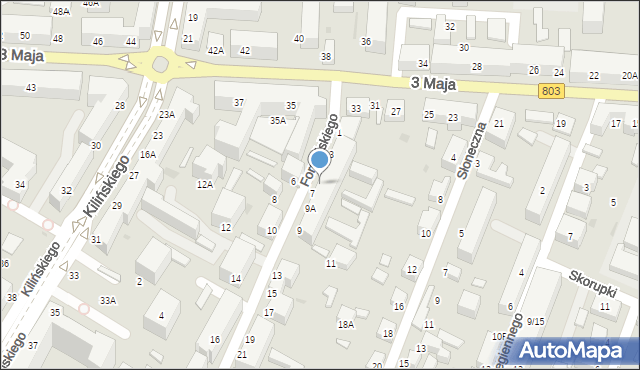 Siedlce, Formińskiego Józefa, 7A, mapa Siedlce