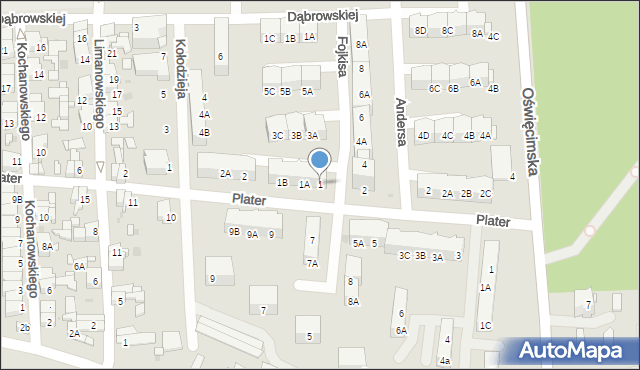 Siemianowice Śląskie, Fojkisa Walentego, 1, mapa Siemianowice Śląskie