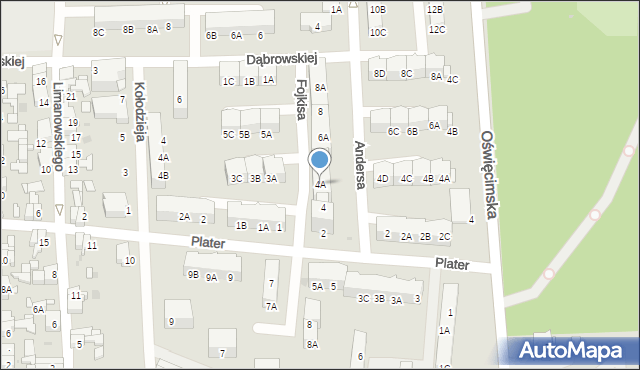 Siemianowice Śląskie, Fojkisa Walentego, 4A, mapa Siemianowice Śląskie