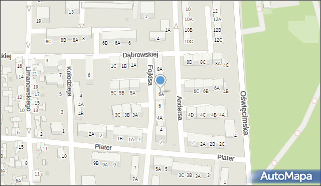 Siemianowice Śląskie, Fojkisa Walentego, 6A, mapa Siemianowice Śląskie