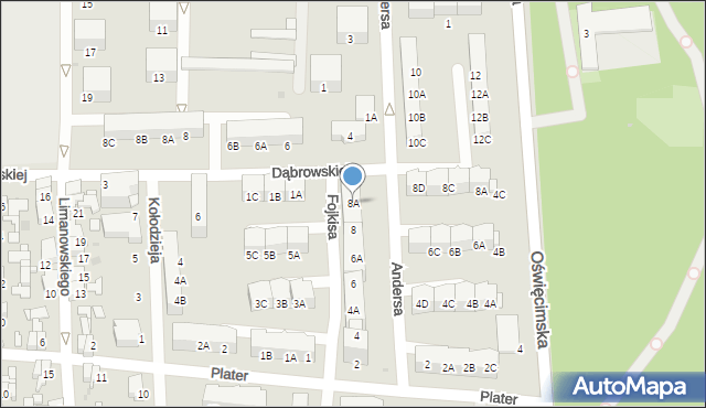 Siemianowice Śląskie, Fojkisa Walentego, 8A, mapa Siemianowice Śląskie