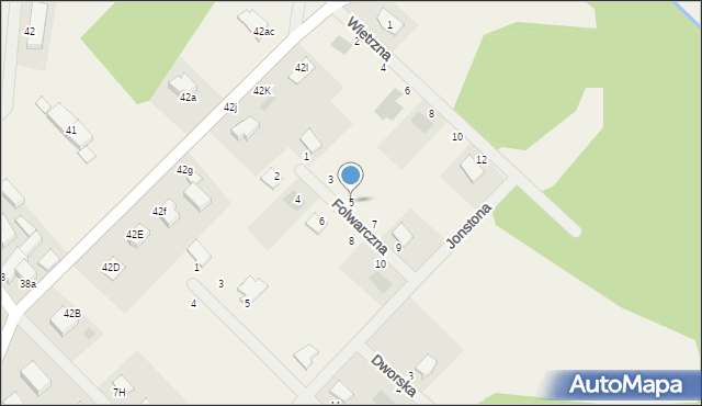 Składowice, Folwarczna, 5, mapa Składowice