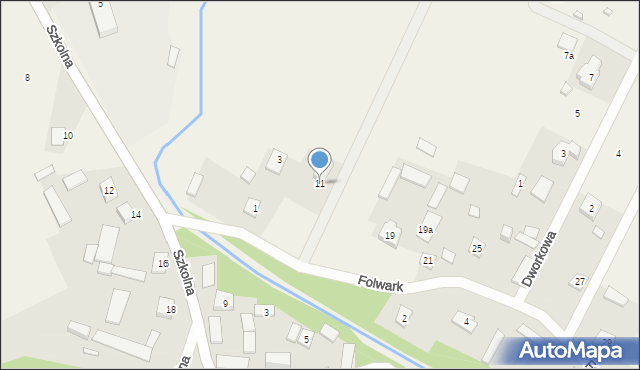 Stary Kraszew, Folwark, 11, mapa Stary Kraszew