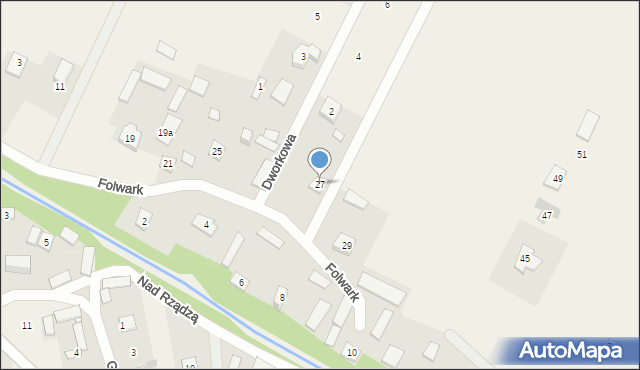 Stary Kraszew, Folwark, 27, mapa Stary Kraszew