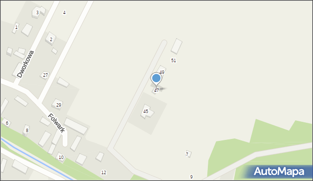 Stary Kraszew, Folwark, 47, mapa Stary Kraszew