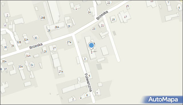 Świerczów, Folwarczna, 1, mapa Świerczów