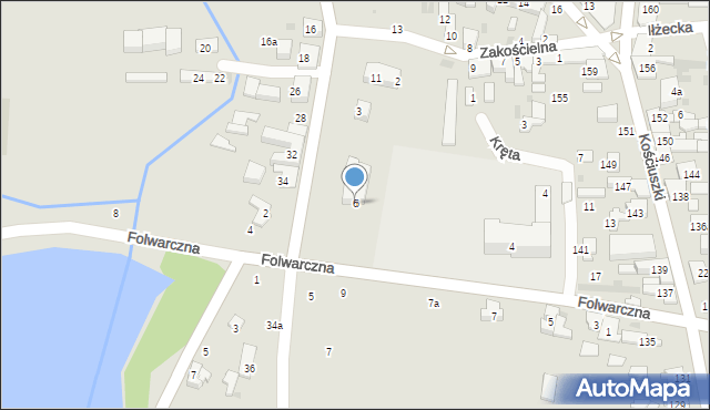 Szydłowiec, Folwarczna, 6, mapa Szydłowiec