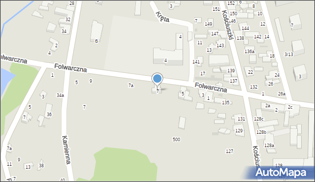 Szydłowiec, Folwarczna, 7, mapa Szydłowiec