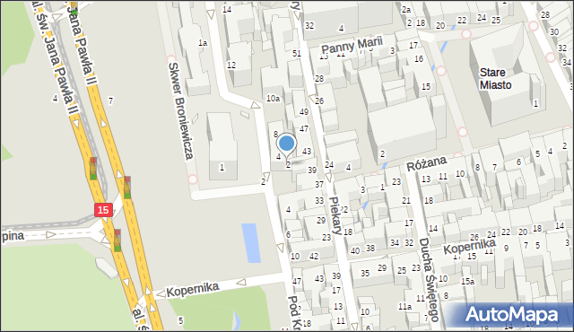 Toruń, Fosa Staromiejska, 2, mapa Torunia