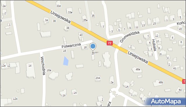 Turek, Folwarczna, 20, mapa Turka