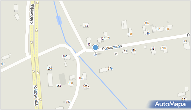 Ustroń, Folwarczna, 37, mapa Ustroń