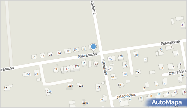 Ustroń, Folwarczna, 6, mapa Ustroń