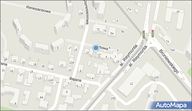 Warszawa, Fortowa, 11A, mapa Warszawy