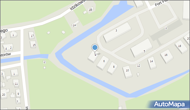 Warszawa, Fort Piłsudskiego, 4, mapa Warszawy