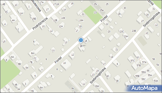 Warszawa, Fortel, 16, mapa Warszawy