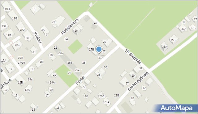 Warszawa, Fortel, 27c, mapa Warszawy