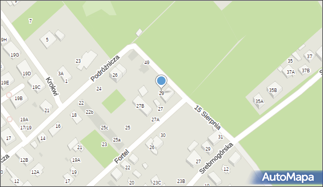 Warszawa, Fortel, 29, mapa Warszawy